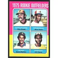 1975 Topps #616 D. Augustine/P. Mangual/J. Rice/J. Scott Rookie Outfielders