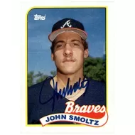 1989 Topps #382 John Smoltz Autographed