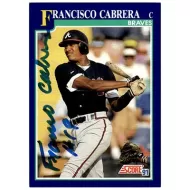 1991 Score #63 Francisco Cabrera Autographed