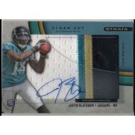 2012 Topps Strata Hobby Clear Cut Rookie Relic Autographs Blue Patch #CCAR-JB Justin Blackmon