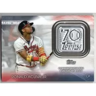 2021 Topps Update 7oth Anniversary Logo Patches #T70P-RA Ronald Acuna Jr.