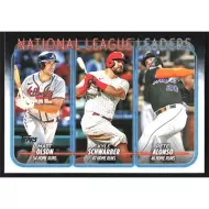 2024 Topps #260 M. Olson/K. Schwarber/P. Alonso League Leaders
