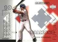 2002 Upper Deck Ovation Diamond Futures Jerseys #DF-IR Ivan Rodriguez Jersey