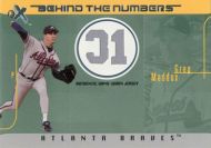 2003 E-X Behind the Numbers Game Jersey #BTNGU-GM Greg Maddux Jersey Relic 