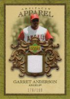 2007 Artifacts MLB Apparel #MLB-GA Garret Anderson Jersey Relic 