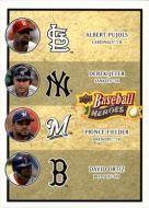2008 Upper Deck Baseball Heroes #200 A. Pujols/D. Jeter/P. Fielder/D. Ortiz