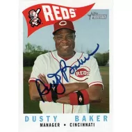 2009 Topps Heritage #213 Dusty Baker Autographed