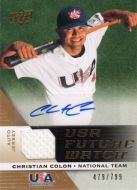 2009 Upper Deck Signature Stars USA National Team Future Watch Jersey Autographs #UFWA-2 Christian Colon