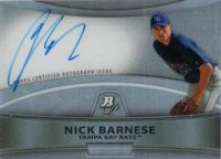 2010 Bowman Platinum Prospect Autographs #BPA-NB Nick Barnese 