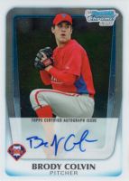 2011 Bowman Chrome Prospects Autographs #BCP162 Brody Colvin