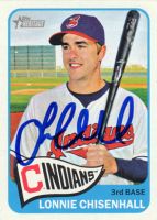 2014 Topps Heritage #357 Lonnie Chisenhall Autographed
