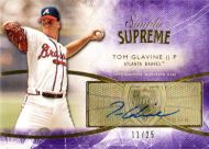 2014 Topps Supreme Simply Supreme Autographs Purple #SSU-TG Tom Glavine