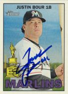 2016 Topps Heritage #42 Justin Bour Autographed