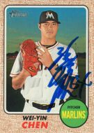 2017 Topps Heritage #272 Wei-Yin Chen Autographed