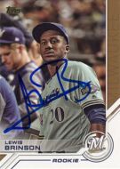 2017 Topps Update Salute #USS-19 Lewis Brinson Autographed