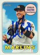 2018 Topps Heritage #87 Starlin Castro Autographed