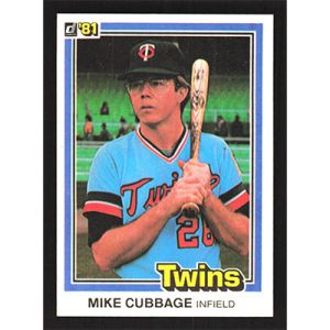 1981 Donruss #492 Mike Cubbage
