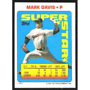 1990 Topps Stickers #31/114 M. Davis/V. Hayes Super Star Backs