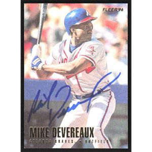 1996 Fleer #290 Mike Devereaux Autographed