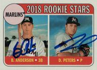 2018 Topps Heritage #395 B. Anderson/D. Peters Rookie Stars Autographed