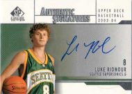 2003-04 SP Signature Edition Authentic Signatures #AS-LR Luke Ridnour Autograph Basketball Card