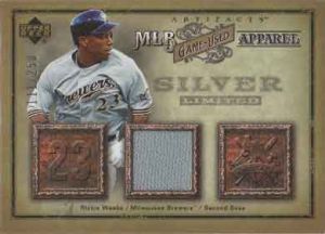 2006 Artifacts MLB Game-Used Apparel Silver Limited #MLB-RW Rickie Weeks Jersey 