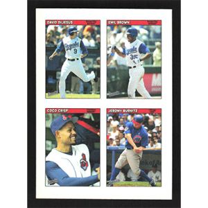 2006 Bazooka 4 on 1 Stickers #43 D. DeJesus/E. Brown/C. Crisp/J. Burnitz Checklist