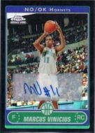 2006-07 Topps Chrome Autographs Refractor Black #165 Marcus Vinicius Autograph Basketball Card