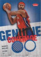 2008-09 Fleer Genuine Coverage #GC-RW Rasheed Wallace Dual Jersey Relics Basketball Card