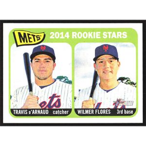 2014 Topps Heritage #308 Travis d'Arnaud/Wilmer Flores Rookie Stars