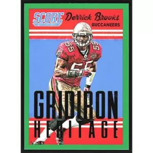 2015 Score Gridiron Heritage Green #19 Derrick Brooks