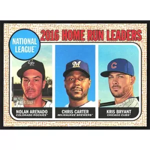 2017 Topps Heritage #5 N. Arenado/C. Carter/K. Bryant League Leaders