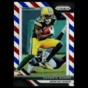 2018 Panini Prizm Red White and Blue Prizms #129 Davante Adams