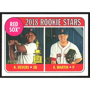 2018 Topps Heritage #189 Rafael Devers/Kyle Martin Rookie Stars