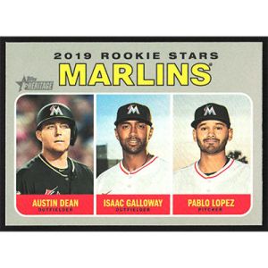 2019 Topps Heritage #391 A. Dean/I. Galloway/P. Lopez Rookie Stars