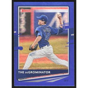 2020 Donruss Holo Blue Variations #71 Jacob deGrom Nickname