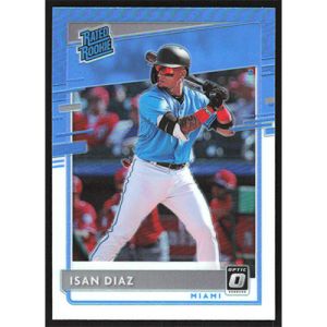 2020 Donruss Optic Carolina Blue and White #48 Isan Diaz Rated Rookie