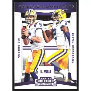 2020 Panini Contenders Draft Picks Collegiate Connections #5 J. Burrow/J. Jefferson