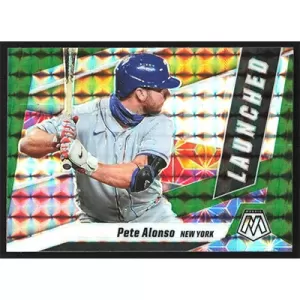 2021 Panini Mosaic Launched Green #L1 Pete Alonso
