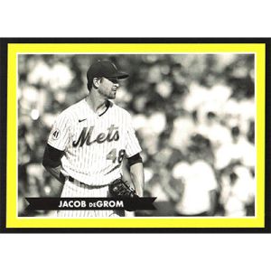 2021 Topps 582 Montgomery Club Lost Design Stickers #6 Jacob deGrom