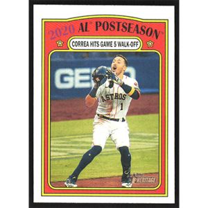 2021 Topps Heritage #23 Carlos Correa Postseason Highlights
