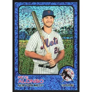 2022 Topps Heritage Chrome Blue Sparkle #54 Pete Alonso