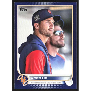 2022 Topps Update Royal Blue #US288 J. deGrom/M. Scherzer Veteran Combos