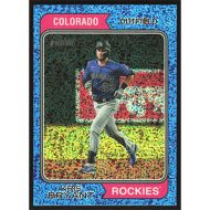 2023 Topps Heritage Chrome Blue Sparkle Refractors #12 Kris Bryant