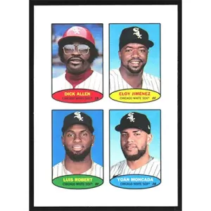 2023 Topps Heritage '74 Stamp Panels #74BS-53-56 Dick Allen/Eloy Jimenez/Luis Robert/Yoan Moncada