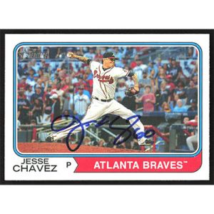 2023 Topps Heritage #120 Jesse Chavez Autographed