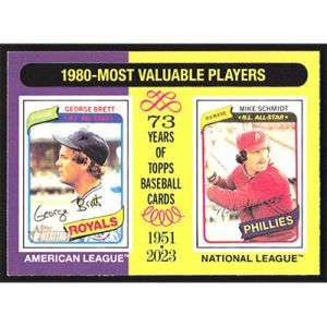 2024 Topps Heritage #195 G. Brett/M. Schmidt MVP