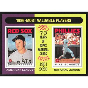 2024 Topps Heritage #197 R. Clemens/M. Schmidt MVPs