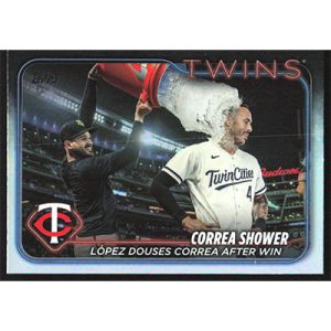 2024 Topps Rainbow Foil #155 C. Correa/P. Lopez Correa Shower - Checklist