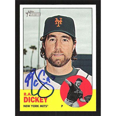 2012 Topps Heritage #59 R.A. Dickey Autographed